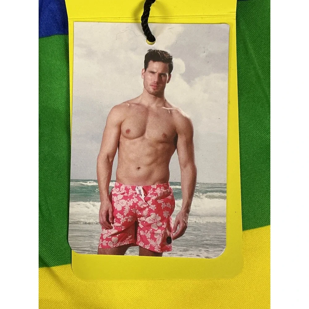 Exist Swim Men's Pride Rainbow Striped Swim Trunks Board Shorts XXL NWT